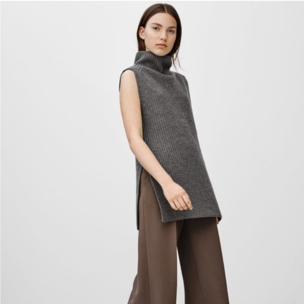 Wilfred long sweater vest durandal charcoal S